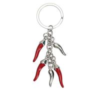 NIHENHAO Llavero de aleación con diseño de chile y pimienta, diseño de gotas de aceite