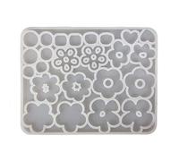 NIHENHAO Molde de silicona con diseño de flor de resina epoxi, llavero colgante para bolsa de equipaje, accesorios de collar