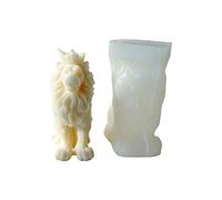 NIHENHAO Molde de Vela de Silicona con Forma de Animal Rey León Yeso Molde de Resina epoxi Molde de Vela Hecho a Mano Regalo Decoración Artesanal para el hogar Silicona