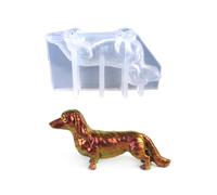 NIHENHAO Molde para manualidades de perro salchicha, silicona, 2.36 x 4.17 pulgadas