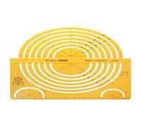NIHENHAO Plantillas de Dibujo de elipses de Resina K Regla isométrica Grande Herramienta de medición Pegamento Suave para Estudiantes