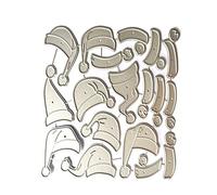 NIHENHAO Troqueles De Corte De Metal Sombrero De Navidad Plantilla De Álbum De Recortes Troqueles Tarjeta En Relieve Plantilla De Álbum De Fotos Molde Decoración Acero Al Carbono