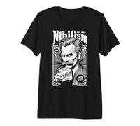 Nihilismo para Hombres Divertido Nietzsche Filosofía Vintage Anuncio Camiseta Premium