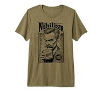 Nihilismo para Hombres Divertido Nietzsche Filosofía Vintage Anuncio Camiseta Premium