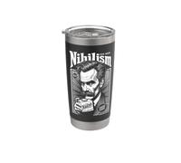 Nihilismo Para Hombres Divertido Nietzsche Filosofía Vintage Anuncio Vaso térmico de acero inoxidable de doble pared