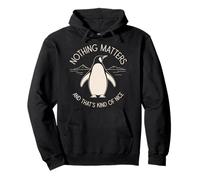 Nihilist Penguin Mountain Meme Significado de la Vida Sudadera con Capucha
