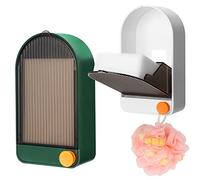 NiHome 2 jaboneras montadas en la pared con tapa y drenaje, instalación adhesiva sin perforaciones, impermeables, a prueba de polvo, sin pastillas, soporte de jabón para baño