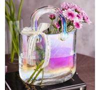 NiHome Jarrón de Vidrio Iridiscente, Jarrones Decorativos