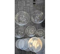 NiHome Juego de 5 ensaladeras con tapa, plástico sin BPA, apilable