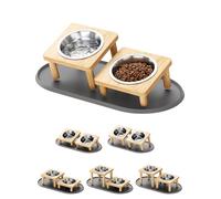 NiHome Paquete de 2 cuencos elevados para gatos