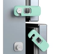 NiHome Paquete de 6 cerraduras de seguridad para refrigeradores, armarios, cajones, puertas dobles y más, protege a los bebés de accidentes en el refrigerador, fácil instalación, material duradero