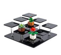 NiHome Soporte de exhibición acrílico, elevadores de 9 niveles para figuras Funko POP, organizadores de perfume, soportes para cupcakes y postres, coleccionables y joyas