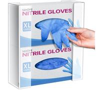 NiHome Soporte de Pared para Guantes, Soporte para Guantes (para 2 Cajas), Soporte para Guantes y toallitas Desechables, dispensador de Guantes para Cocina, baño, Laboratorio y Garaje