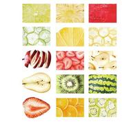 NIHUIFA 30 hojas de papel de notas con temática de frutas y verduras, suministros de decoración para diarios y proyectos de manualidades