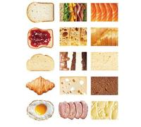 NIHUIFA 30 hojas de papel de notas temáticas de frutas y verduras, suministros de decoración para diario, tarjetas, proyectos de manualidades