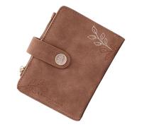 NIHUIFA Cuaderno de piel sintética de 5 anillos con 5 ranuras para tarjetas, bolsillo para monedas con cremallera y bolsillo organizador de dinero para uso diario y viajes