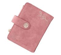 NIHUIFA Cuaderno de piel sintética de 5 anillos con 5 ranuras para tarjetas, bolsillo para monedas con cremallera y bolsillo organizador de dinero para uso diario y viajes