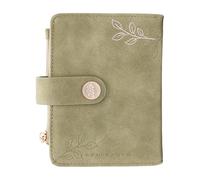 NIHUIFA Cuaderno de piel sintética de 5 anillos con 5 ranuras para tarjetas, bolsillo para monedas con cremallera y bolsillo organizador de dinero para uso diario y viajes