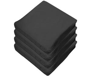 NIHUIFDPY 4 fundas de asiento para sillas de jardín, 60 x 60 x 10 cm, impermeables, de repuesto, con cremallera, para interiores y exteriores (gris oscuro)