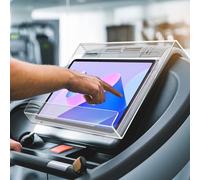 NIHUIFDPY Soporte para tableta de cinta de correr, soporte de libro de cinta de correr, soporte transparente para tableta, soporte portátil para bicicleta de ejercicio, soporte de lectura para