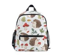 Niigeu Lindas Setas Con Patrón De Erizo Mochila Niña Niño, Mochilas Infantil Preescolar 2-7 Años Mini Mochila Pequeña de Escolar Primaria Viaje
