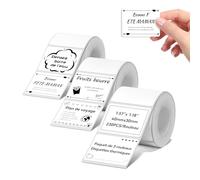 NIIMBOT 3 Rollos de Etiquetas Para Impresora B1 B21 B3S, Etiquetas de Dirección 40x30mm, 230 Piezas/Rollo, Blanco