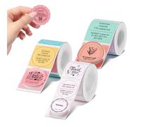 NIIMBOT 3 rollos de etiquetas redondas de colores para impresora de etiquetas B1/B21/B3S, 26 x 26 mm, 34 x 34 mm, 41 x 41 mm