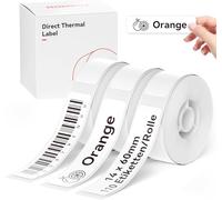 NIIMBOT 3 Rollos Etiquetas de 14 x 60 mm para impresoras de etiquetas D110,D11,D101,Impermeables y resistentes al aceite,personalizables y editables para el hogar,la escuela y la oficina