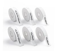 NIIMBOT 6 rollos de etiquetas, autoadhesivos, etiqueta para D110, D11, D101, H1S, 2 rollos de 12 x 40 mm-160, 2 rollos de 12 x 75 mm-95, 2 rollos de 12,5 x 109 mm-65, color blanco