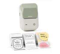 NIIMBOT B1 Etiquetadora Bluetooth con Etiquetas con 3 Rollos de Etiquetas Anchas, Impresora de Etiquetas Adhesivas, Compatible con iOS Android y PC, para Oficina, Tienda, casa, Cocina (Verde)