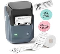 NIIMBOT B1 Etiquetadora con 1 Rollo de Papel de Etiquetas, Impresora de Etiquetas Bluetooth, 20-50mm de Ancho de impresión, Compatible con iOS y Android, Azul Claro