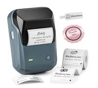 NIIMBOT B1 Etiquetadora con 1 Rollo de Papel de Etiquetas, Impresora de Etiquetas Bluetooth, 20-50mm de Ancho de impresión, Compatible con iOS y Android, Azul Claro