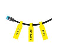 NIIMBOT Cinta adhesiva para etiquetadora de cables (0.47 x 4.3 pulgadas) con autoadhesivo para etiquetadora D11/D110/D101/H1S, 1 rollo de 65 (amarillo)