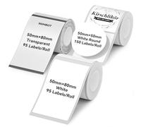 NIIMBOT Cinta térmica de etiquetas 3 rollos, compatible con etiquetadora B1 B21 B31 | Paquete de varios tamaños, paquete de etiqueta de belleza multicolor (3 rollos)