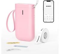 NIIMBOT D11 Impresora de Etiquetas Cinta incluida Conexión inalámbrica portátil Múltiples Modelos Disponibles para Teclado telefónico Fácil de Usar Oficina Hogar, Rosa