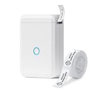 NIIMBOT D110 etiquetadora, Impresora térmica portátil con Etiquetas de 0,59 x 1,18 Pulgadas, Bluetooth Mini Label Maker, Blanco