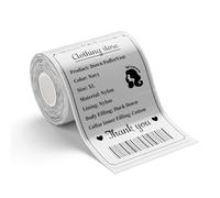 NIIMBOT Etiqueta B1 B21 B3S, pegatina impermeable de 50 x 80 mm para ropa, etiquetas de tarros, código de barras, pequeñas empresas, 95 piezas por rollo, transparente