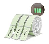 NIIMBOT Etiqueta papel luminoso 13 x 35 mm, 3 rollos, 270 etiquetas, Verde, Compatible con D110/D11/D101 H1S