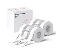 NIIMBOT Etiquetas autoadhesivas, 12 x 40 mm, 14 x 30 mm, 12,5 x 109 mm (2 rollos), cinta térmica compatible con impresora de etiquetas D110 D11 D101, color blanco, 6 rollos