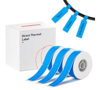 NIIMBOT Etiquetas autoadhesivas para cables compatibles con NIIMBOT D11 D110 D101,etiqueta térmica 12.5 x109mm,3 rollos, etiqueta térmica para reemplazo de oficina en el hogar,Azul