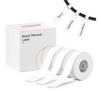 NIIMBOT Etiquetas autoadhesivas para cables compatibles con NIIMBOT D11 D110 D101,etiqueta térmica 12.5 x109mm,3 rollos, etiqueta térmica para reemplazo de oficina en el hogar,Blanco