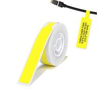 NIIMBOT Etiquetas autoadhesivas para cables compatibles con NIIMBOT D11 D110 D101 H1S, etiqueta térmica 12.5 * 109mm, 65pcs por rollo, Amarillo