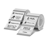 NIIMBOT Etiquetas autoadhesivas para impresora de etiquetas B21/B1/B3S, 40 x 15 mm (2 filas), cinta térmica para oficina, escuela, 460 etiquetas/rollo (2 rollos, transparentes)