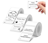 NIIMBOT Etiquetas compatibles con impresoras de etiquetas B1/B21/B3S, 3 rollos de 40 x 30 mm, cinta térmica para supermercados, comercio minorista, oficina, 230 etiquetas/rollo, color blanco