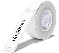 NIIMBOT Etiquetas de transferencia térmica, etiquetas autoadhesivas, solo para etiquetadora B18, cinta adhesiva impermeable y duradera, 14x50mm-125 Pcs, color blanco
