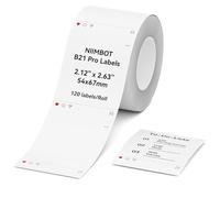 NIIMBOT Etiquetas para B21 Pro/B2 Pro/B1 Pro,etiquetas de impresión rojas y negras, 54 x 67 mm,120 cintas/rollo,ideales para tiendas, ropa, señales de advertencia y etiquetas de nombre,SNS