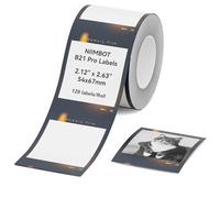 NIIMBOT Etiquetas para B21 Pro,etiquetas de impresión rojas y negras, 54 x 67 mm,120 cintas/rollo,ideales para tiendas, ropa, señales de advertencia y etiquetas de nombre,Los mejores años