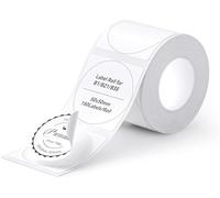 NIIMBOT Etiquetas para etiquetadora B1/B21/B21 Pro/B3S, 50 x 50 mm, 150 unidades por rollo, etiquetas impermeables para la conservación y organización de la despensa de la cocina, redondas, blancas