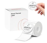 NIIMBOT Etiquetas Redondas Para B1 B21 B3S, Etiquetas Autoadhesivas 2'*2"(50 * 50mm), 150 Piezas Por Rollo, Blanco