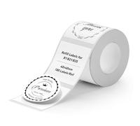 NIIMBOT Etiquetas redondas para impresoras de etiquetas B21/B1/B3S, calcomanías térmicas de 40 x 40 mm, 1 rollo con 180 etiquetas